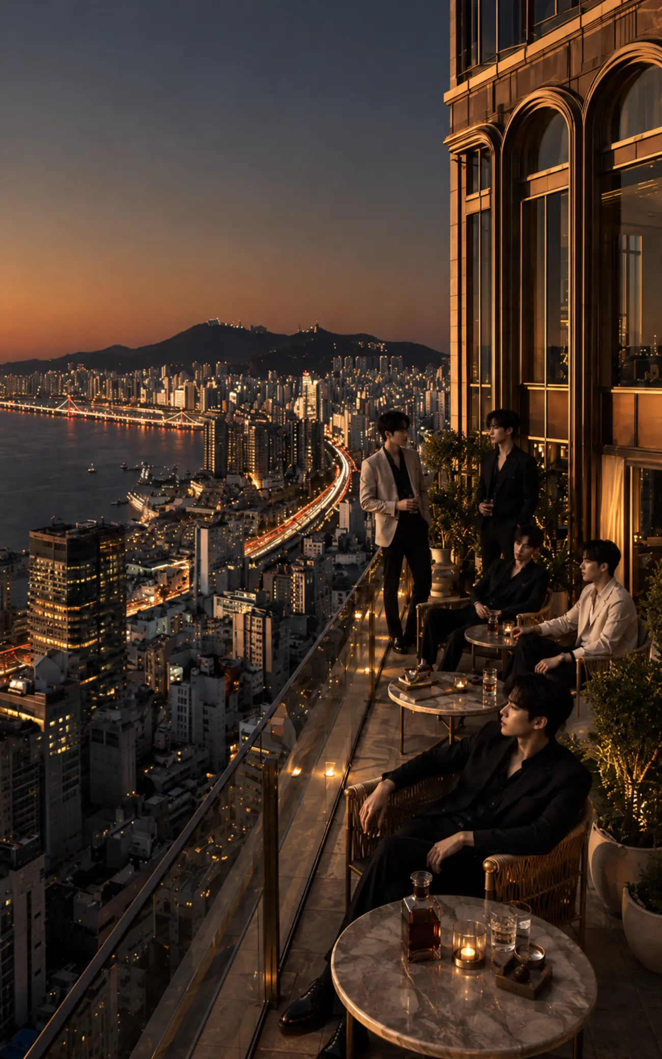 남포동 일대의 밤 풍경